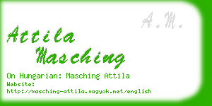 attila masching business card